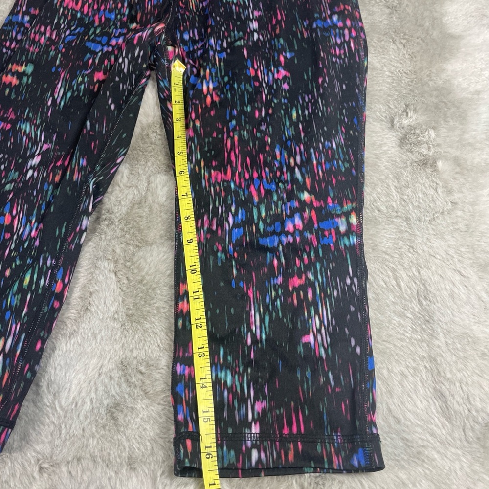 Danskin Now Womens Dri-More Capri Leggings Multicolor Abstract Streak-0691 - Picture 2 of 7